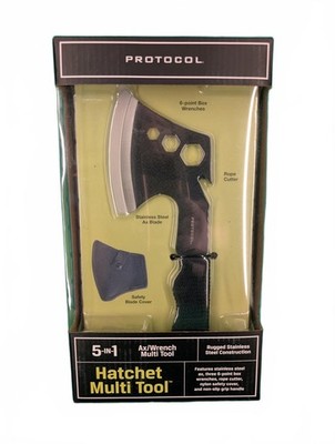 Protocol 5-in-1 Hatchet Multi Tool with Stainless Steel Ax Blade