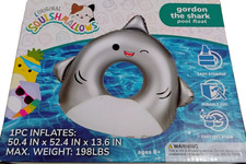Original Squishmallows Gordon The Shark Pool Float Easy Storage Fast Inflation