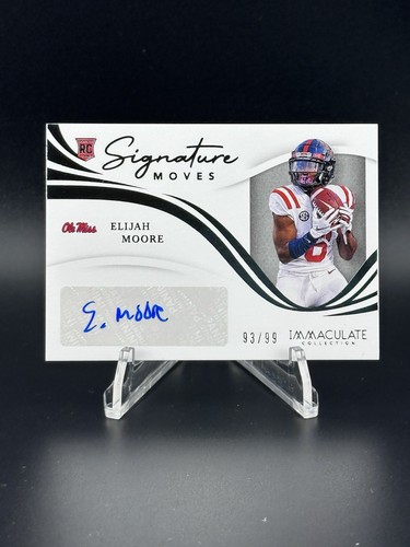 2021 Immaculate Collection ELIJAH MOORE Auto 3-Card Lot /10 /99 Bills Ole Miss - Picture 5 of 10