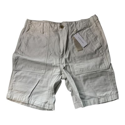 Outerknown NWT Voyager Utility Shorts Organic Cotton 8'' Inseam Men's 32  Ivory