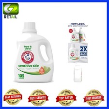 Dermatologist-Tested Free & Clear Laundry Detergent for Sensitive Skin - 105 oz 0.17 per gallon