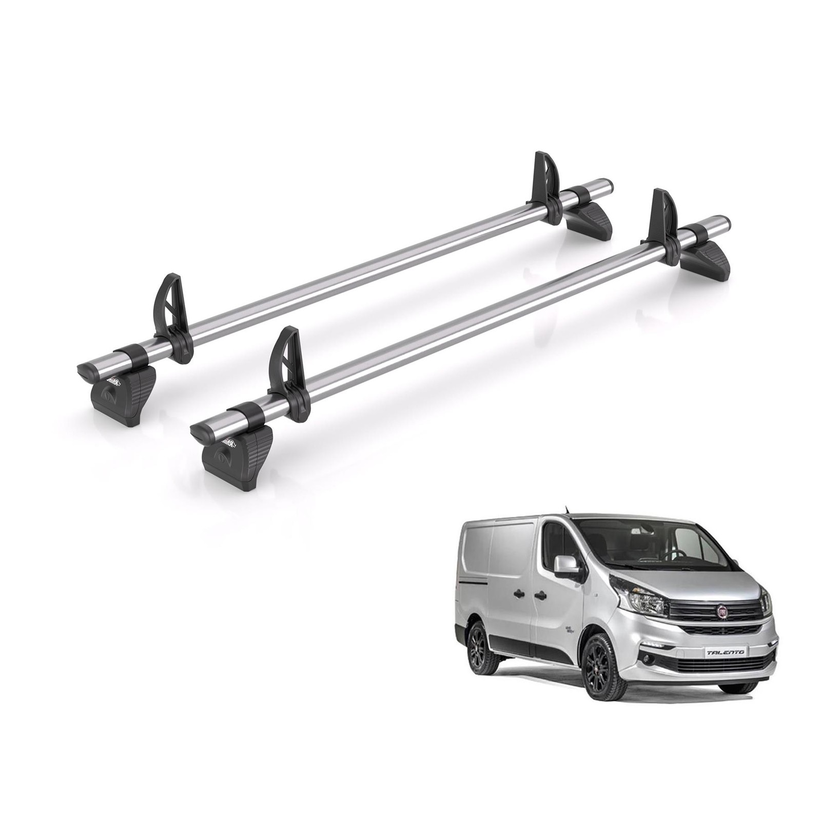 Fiat Talento Roof Rack for 2016-2020 (Standard Roof) 2x Roof Bars - Rhino Fleet