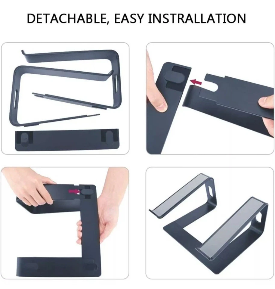 Laptop Stand for Desk Computer Stand for Laptop Laptop Riser Laptop Stand Grey - Image 3 of 4