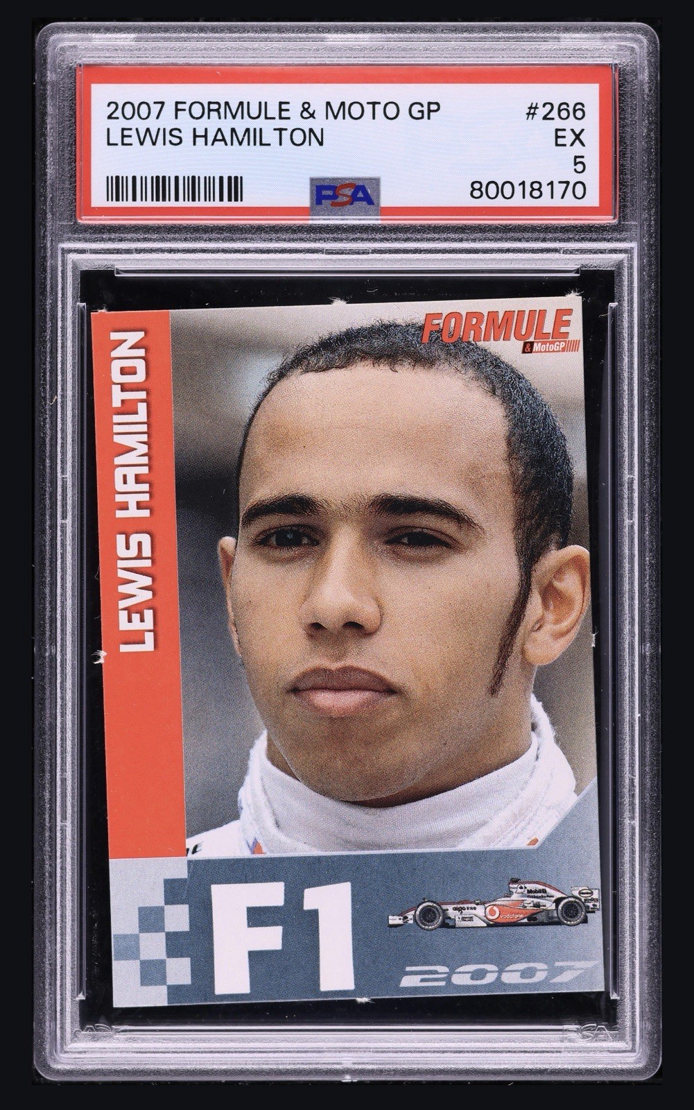 2007 Formule & Moto GP F1 Lewis Hamilton ROOKIE #266 PSA 5 RC