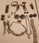 Vintage-newer Costume Jewelry lot, Lots of Rhinestone Jewelry