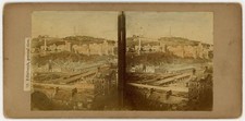 SCOTLAND SV - Edinburgh Panorama - 1860s Very Early! Hand Tinted