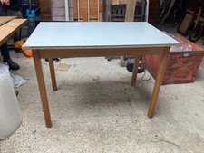 Teak Kitchen Dining Formica Top Table with Detachable Legs Vintage 1960's