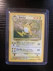 Raichu 14/102 Base Set Holo Rare Vintage Pokémon WOTC LP No Crease