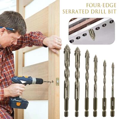 4-7X New Four-Flute Sawtooth Eccentric Drill Bit, Cozy Hoome Drill Bits 4- L7N7