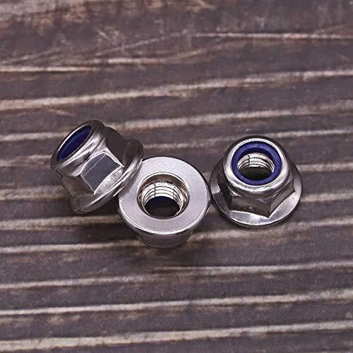 Hgudesign 56-Piece M8 X 1.25mm Nylon Insert Hex Lock Nuts, Self-Locking