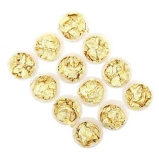 12 Pack Foil GOLD Nail Art, Nail Paillette Set for Decoration 