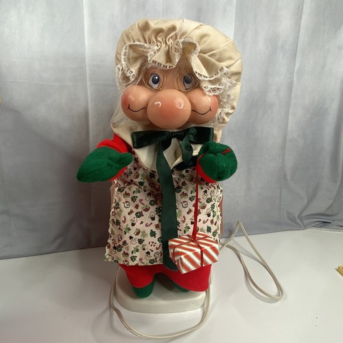 20” Santakin Animated Gnome Mrs. Claus Christmas Animatronic Santakins BOX & TAG - Picture 8 of 15