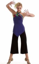 Congo TUNIC TOP  GAUCHO PANTS New Dance Costume Child Large  Adult Small