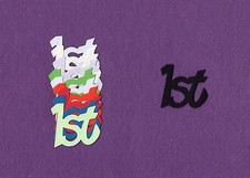 "1ST" die cuts scrapbook cards
