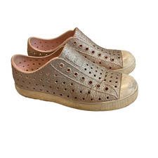Native Pink Glitter Water Shoes Girls J2 Comfort Outdoor Jefferson Bling