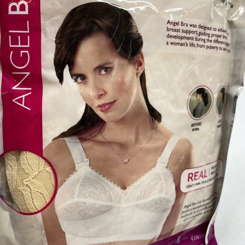 Ardyss Reshaping Beige Lace Angel Bra Sz 28I SEE CHART Wireless Comfort