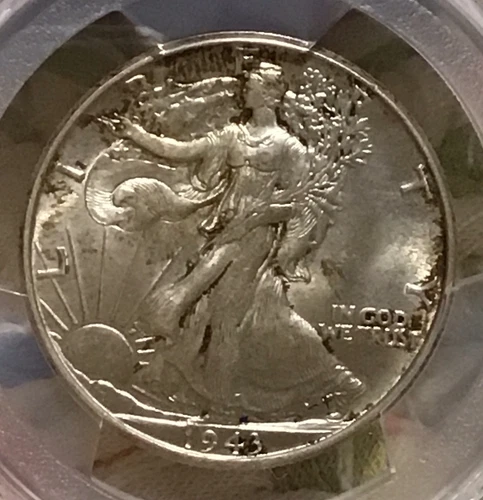 1943-P WALKING LIBERTY SILVER HALF DOLLAR ~ PCGS MS64 ~ RAZOR SHARP DETAILS