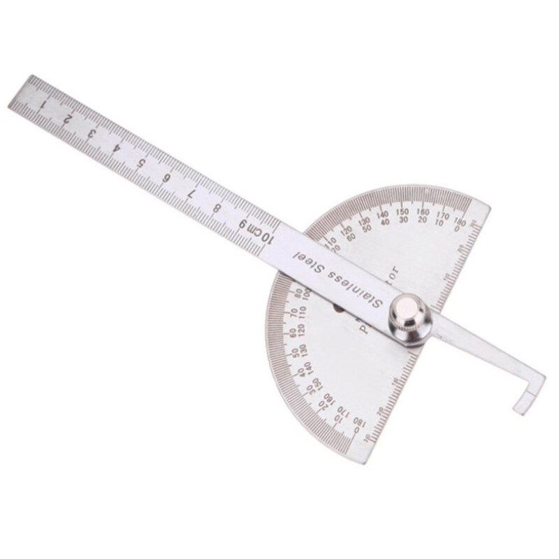 180 Degree Protractor Metal Angle Finder Goniometer Angle Ruler