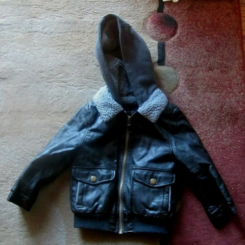London Fog Boys Faux Leather Aviator 