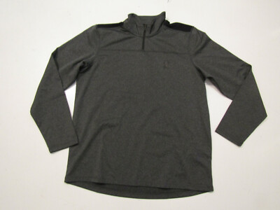 SPYDER Active Charcoal Heather 1/4 Zip Pullover Jacket Moisture Wicking Medium M