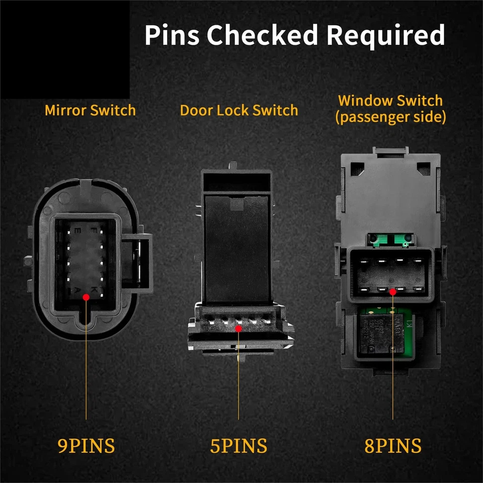 Window Switch for 2007 2008 2009 2010 2011 2012 2013 GMC Sierra 1500 2500/3500HD - Imagem 3 de 4