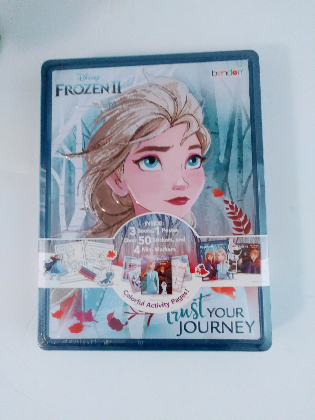 NEW Disney's FROZEN 2 Activity Tin Ages 3 and Up Books Poster Stickers Markers