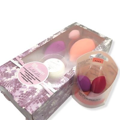 Real Techniques 3 Miracle Sponges and Soap Set plus 4 mini sponges