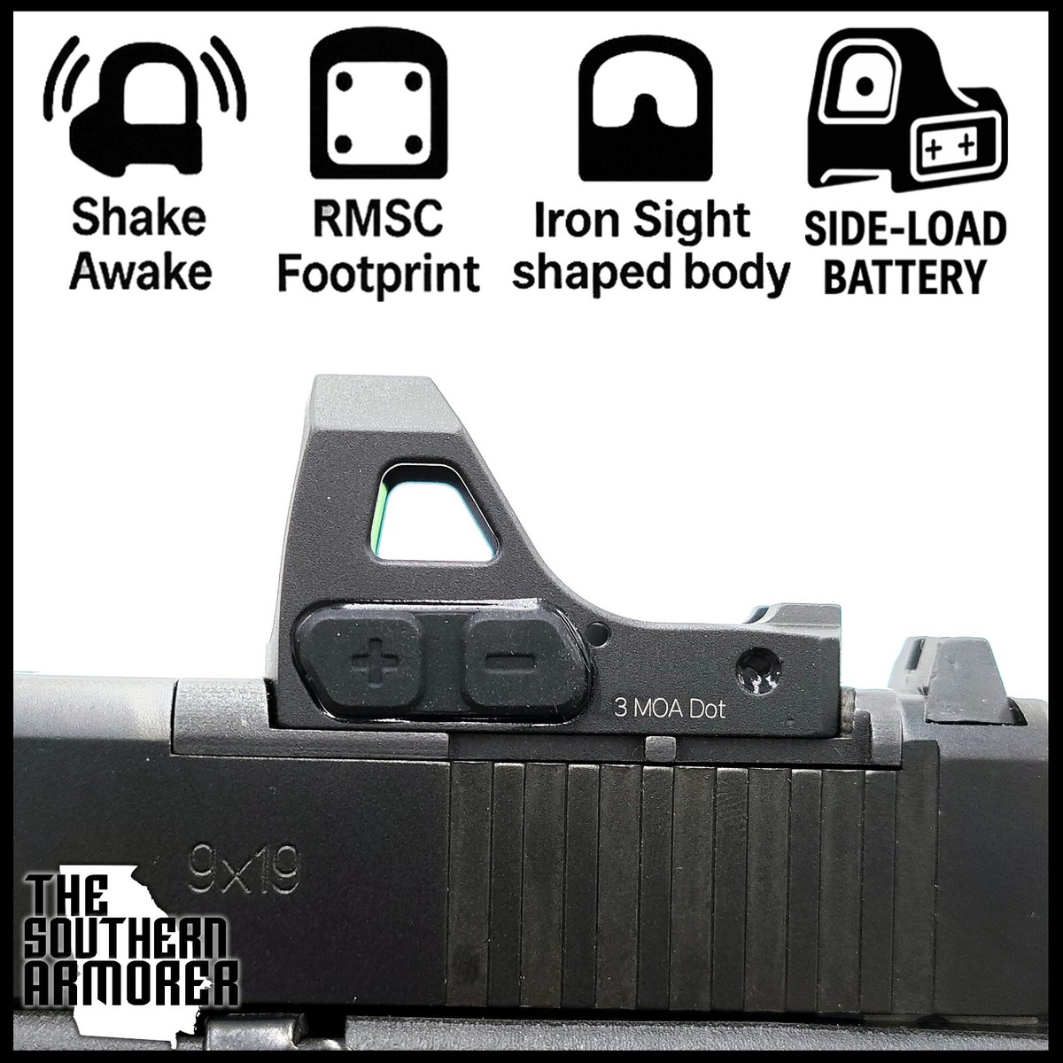TACTICAL SHAKE AWAKE 3 MOA RED DOT FOR TAURUS® GX4 TORO® AND GX4XL
