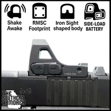 SHAKE AWAKE RED DOT OPTIC 3 MOA RMSc FOOTPRINT — DIRECT FIT GLOCK® 43X 48 MOS