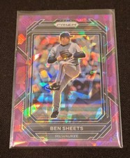 2023 Panini Prizm Baseball Ben Sheets PURPLE ICE PRIZM HOT BOX SSP!