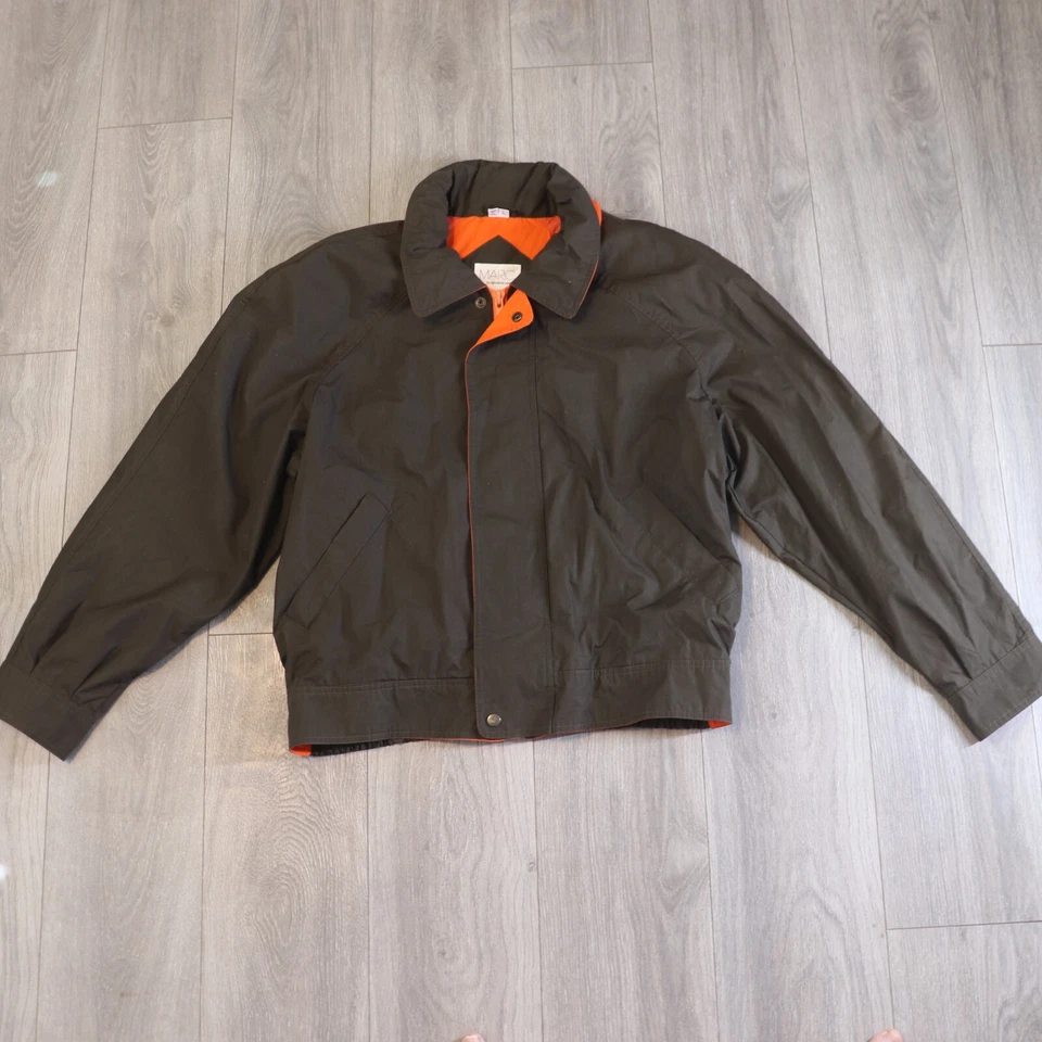 Chaqueta Bomber Andrew Marc Marrón Poliéster Mezcla Algodón Cremallera Completa Bolsillos con Capucha Foto 4 de 4