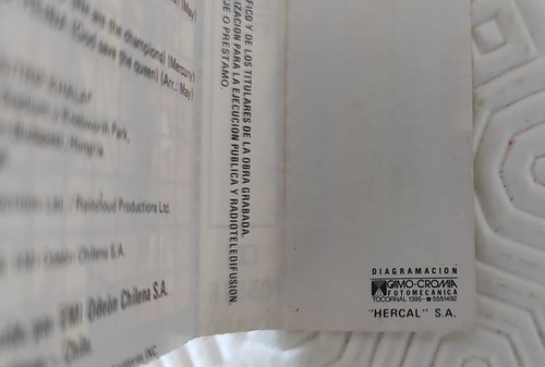 QUEEN – LIVE MAGIC – CHILE TAPE CASSETTE - Foto 9 di 10