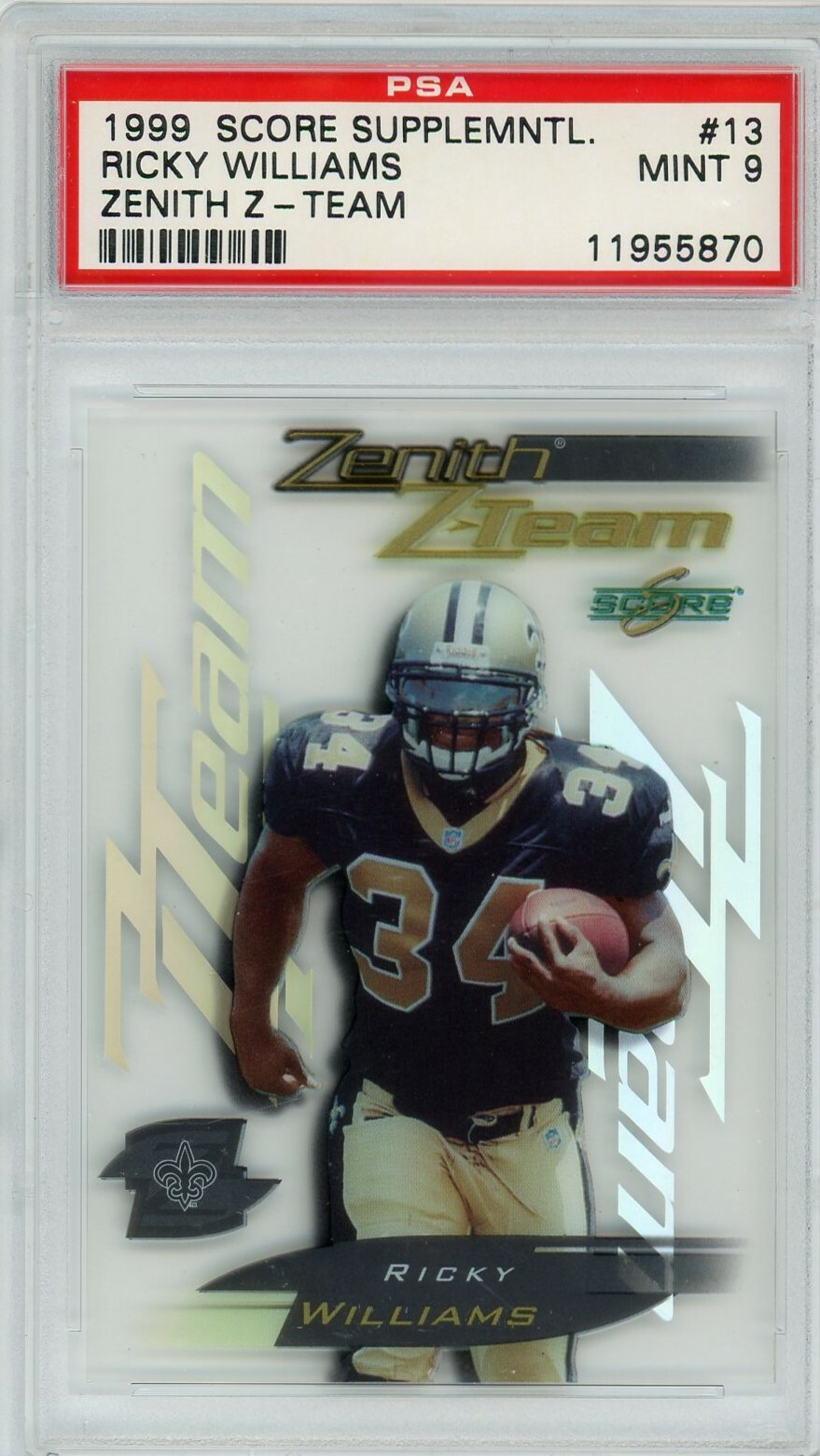 Ricky Williams Score Supplemental Zenith Z-Team #13 Base