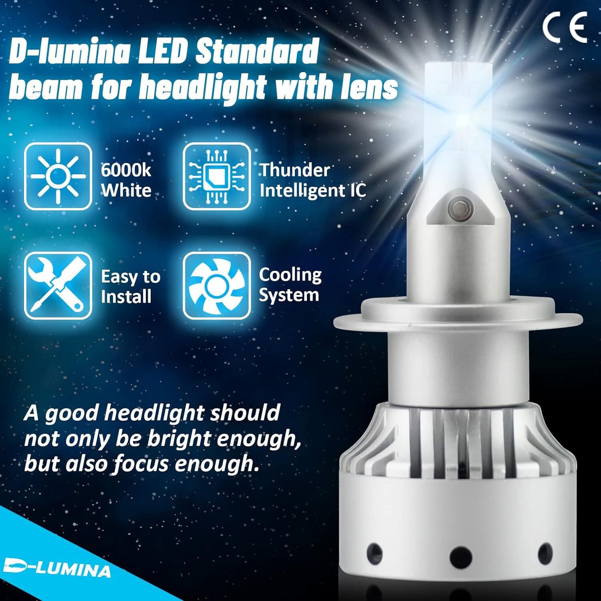 Kit Lampadine LED H11 H8 H9 D-Lumina - 120W 30000LM, Bianco 6500K, Canbus, Impermeabile IP68 - Foto 3