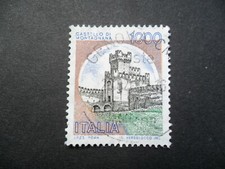 STAMP 1000 LIRE ITALY 1980 CASTLE OF MONTAGNANA SALT 30% ENTER READS