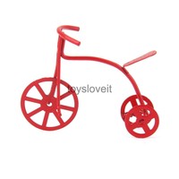 Vintage Miniature Red Metal Tricycle Bike For 1/12 Scale Dollhouse Vintage Miniature Red Metal Tricycle Bike For 1/12 Scale Dollhouse