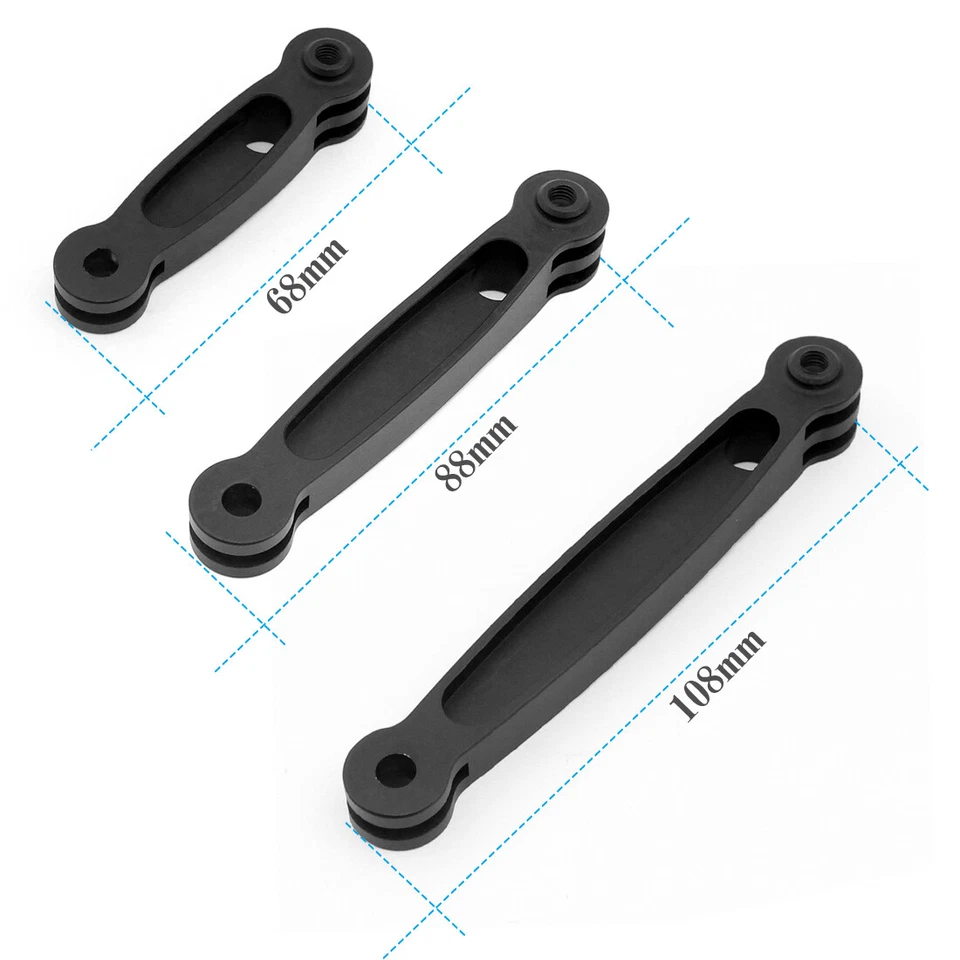 3in1 CNC Extension Mount Arm Aluminum Alloy for Gopro Hero 10 9 8  Action Camera - Image 3 of 4