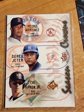 2002 Fleer Triple Crown Season Crowns Pedro Martinez/ Derek Jeter/ Cal Ripken #4