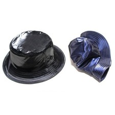 Womens PU Metallic Shiny Fisherman Hat Fishing Fisher Beach Festival Sun Cap