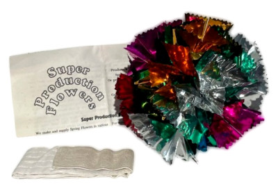 Vintage SUPER PRODUCTION FLOWERS Mylar Spring Ball From Hands Stage Magic Trick