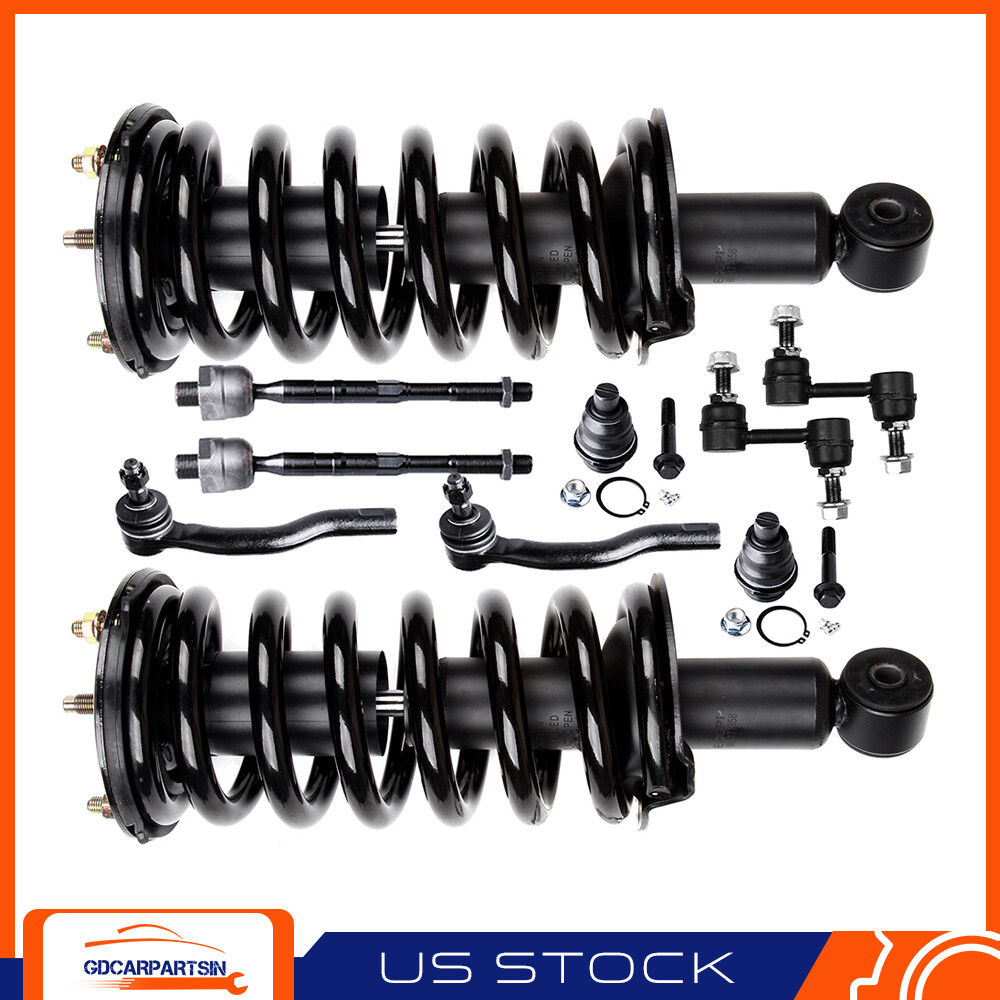 Nissan Titan Armada Infiniti QX56 Front Suspension Kit – Struts Tie Rods Sway Bars Ball Joint
