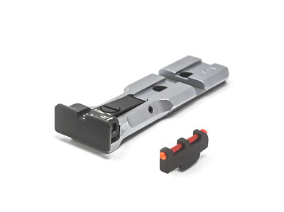 S&W RMR Rear Sight Black Target Silver Body With Red Pin Front Sight