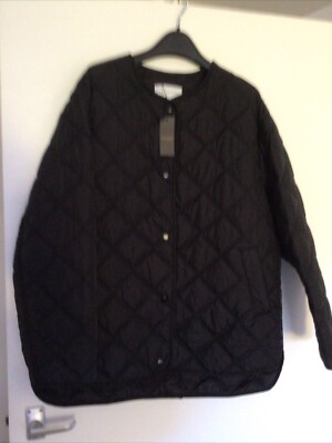 WAREHOUSE LADIES BLACK COLLARLESS LINER QUILTED