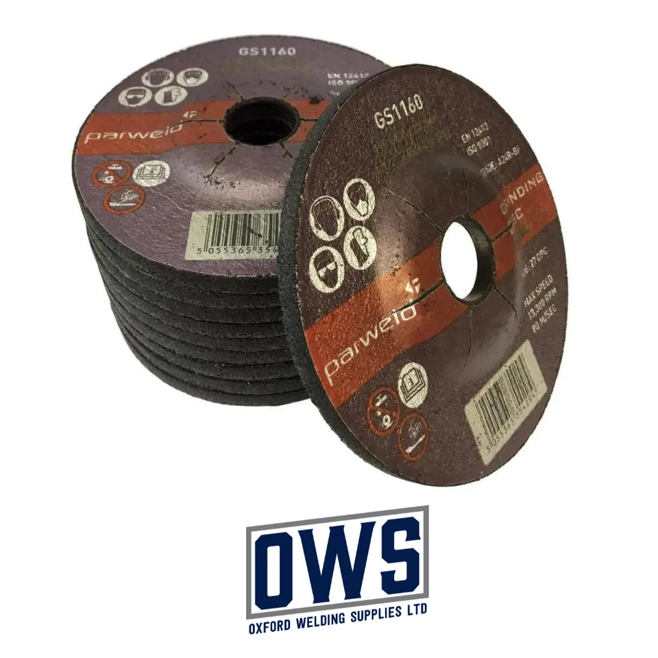 (PACK OF 4) Parweld Grinding Discs (4.5") metal grinder discs 115 x 6mm