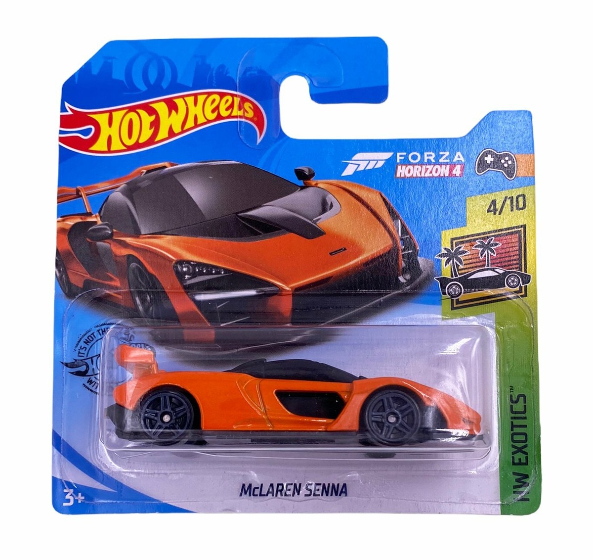 ミニカー Forza Horizon 4 1/64 McLaren Senna Hot Wheels Blue McLaren Senna Forza Horizon 4 Kids Model