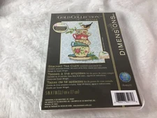 Dimensions Gold Collection Petites Stacked Tea Cups Cross Stitch Kit #70-65171