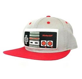 Nintendo NES Snapback Baseball Hat Cap One-Size Gray Retro Video Game Controller