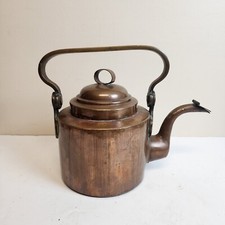 Antique A La Menagere Style Copper Teapot Country Kitchen Farmhouse RusticDecor