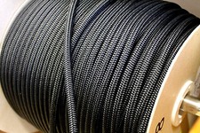 STOCK 24 MT. CIMA SCOTTA & DRIZZA NERA BARCA VELA CORDA TRAINO BRICOLAGE ø 8 Mm