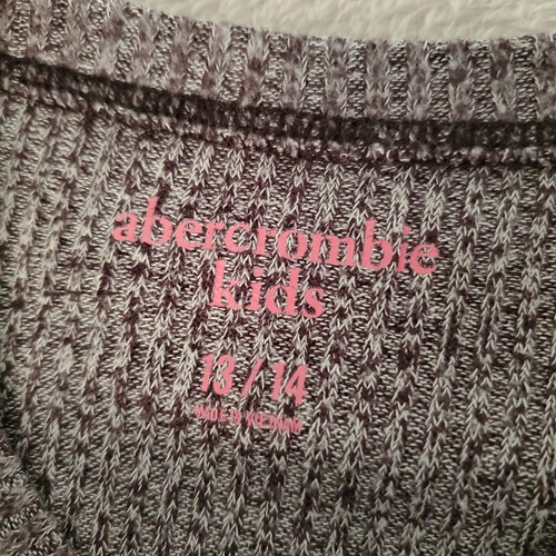 Abercrombie Kids Sweater Girls 13/14 Gray Long Sleeve Lightweight Pullover Moose - Picture 3 of 9